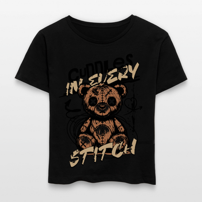 Bear Design – Rundhals Frauen Bio-T-Shirt - Schwarz