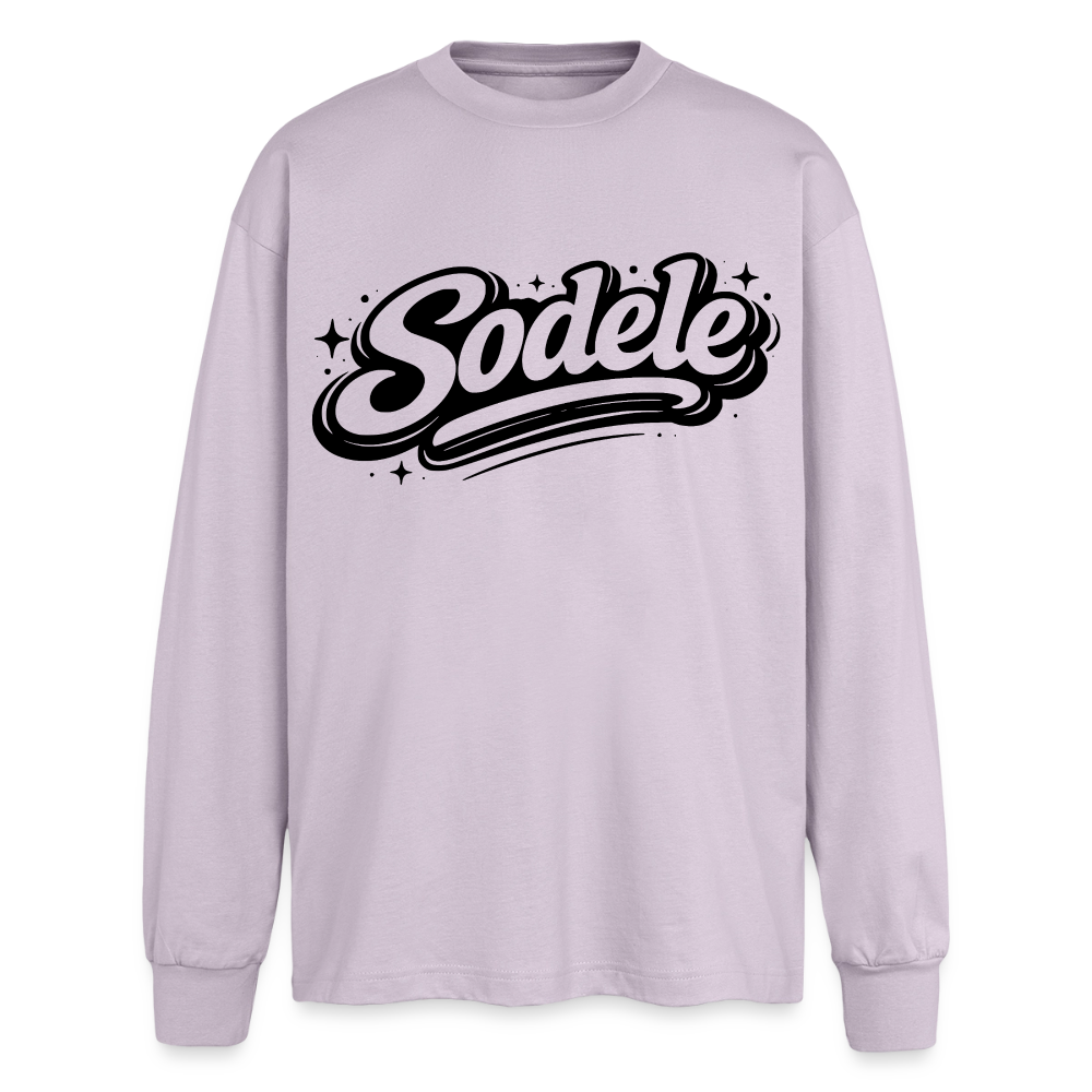 Sodele Design – Oversized Langarmshirt - verblasstes Lila