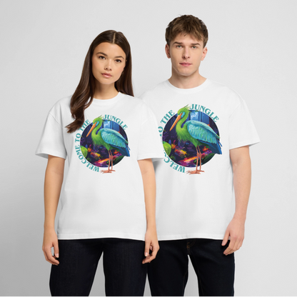 Jungle Design – Oversized Unisex Bio T-Shirt - Weiß