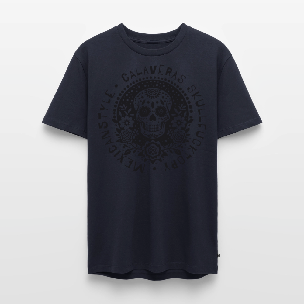 Sugar Skull Black Design - Männer Premium T-Shirt - Navy