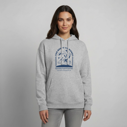 Too Hoppy Too Worry Design – Oversized Unisex Hoodie - Grau meliert
