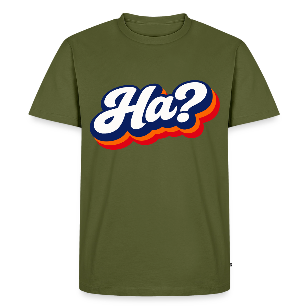 Ha? Design – Männer Premium T-Shirt - Khaki