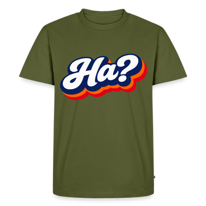 Ha? Design – Männer Premium T-Shirt - Khaki
