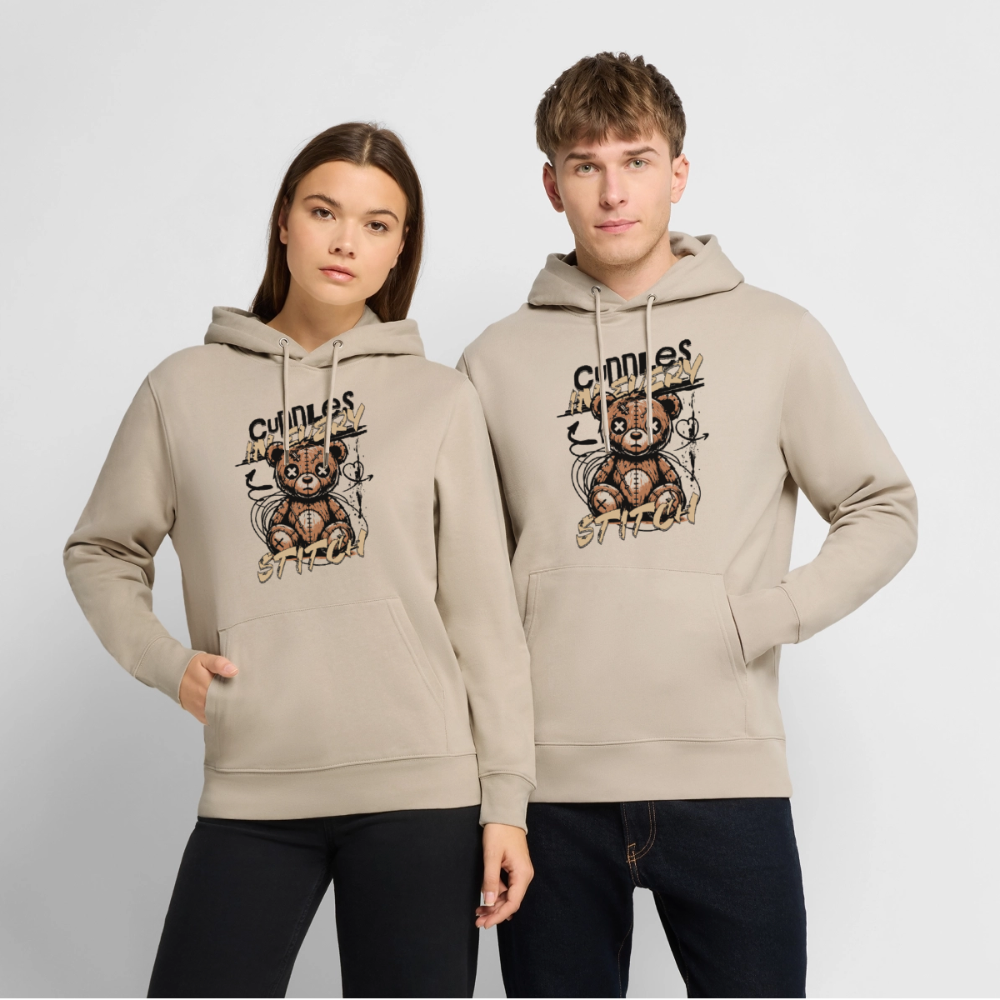 Bear Design – Unisex Bio-Hoodie - Beige