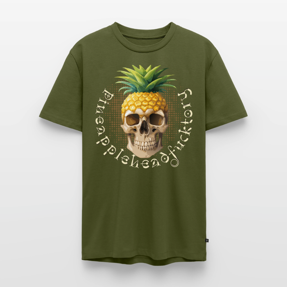 Pineapple Skull Design - Männer Premium T-Shirt - Khaki