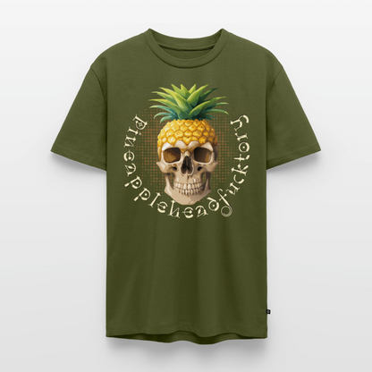 Pineapple Skull Design - Männer Premium T-Shirt - Khaki