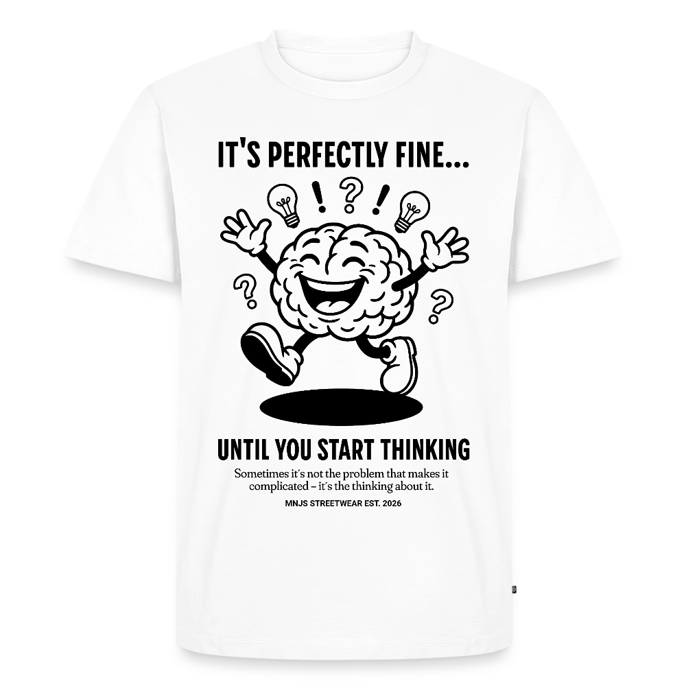 Brain Design – Männer Premium T-Shirt - Weiß