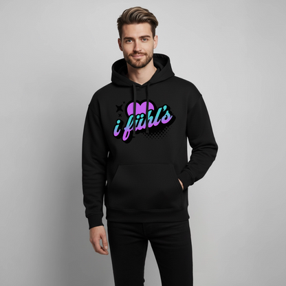 i fühl‘s Design – Oversized Unisex Hoodie - Schwarz