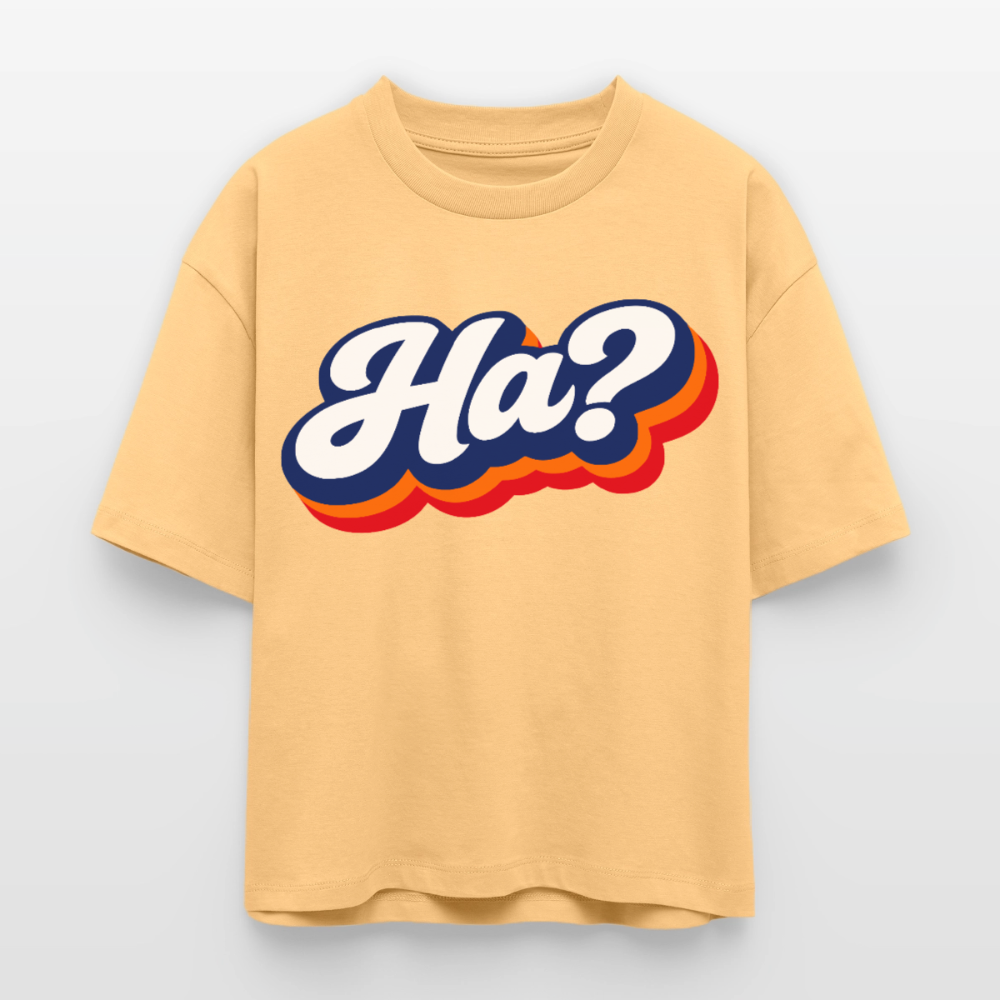Ha? Design – Frauen Boxy Bio-T-Shirt - Mispel