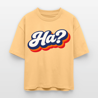 Ha? Design – Frauen Boxy Bio-T-Shirt - Mispel