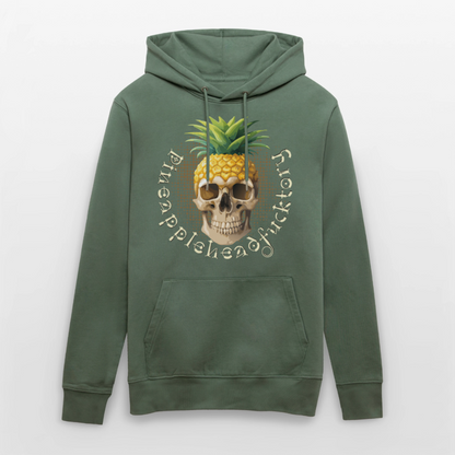 Pineapple Skull Design - Unisex Bio-Hoodie - Tanngrün