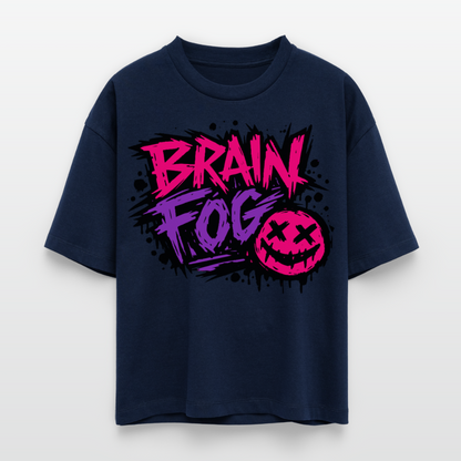 Brain Fog Design – Frauen Boxy Bio-T-Shirt - Navy