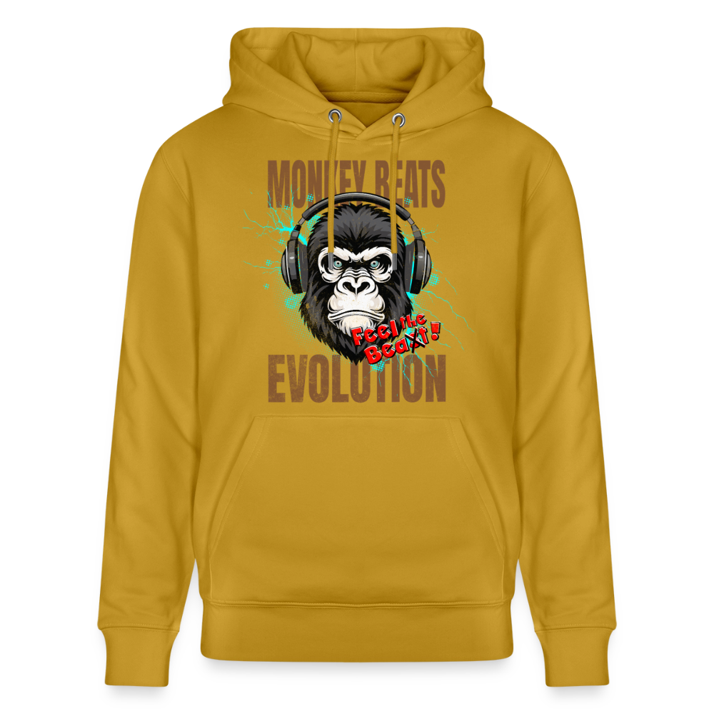 Monkey Beats Design – Unisex Bio-Hoodie - Ocker