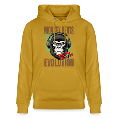 Monkey Beats Design – Unisex Bio-Hoodie - Ocker