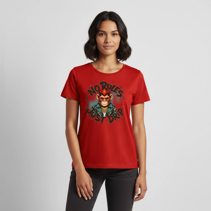 Monkey No Rules Design – Frauen Premium T-Shirt - Rot