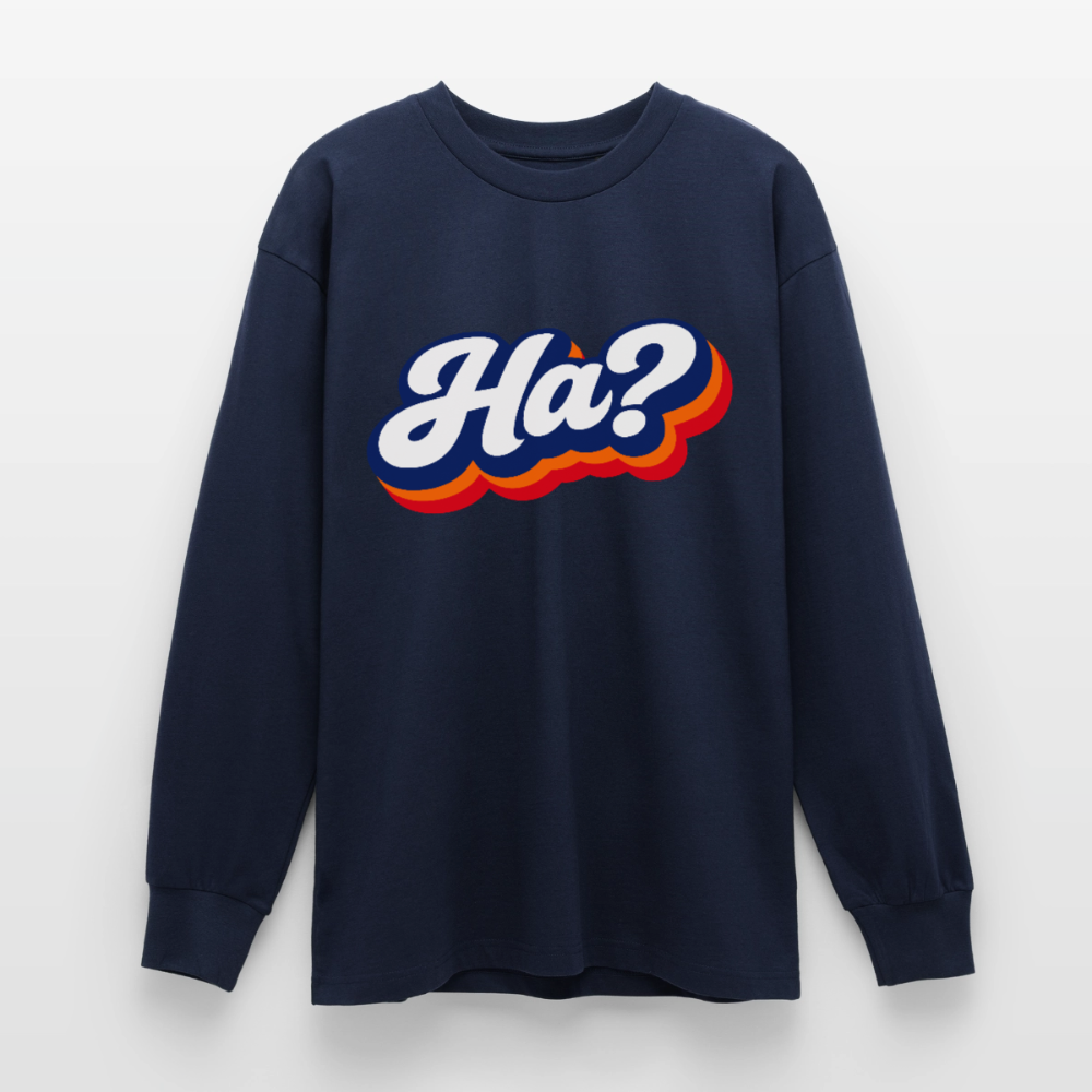 Ha? Design – Oversized Langarmshirt - Navy