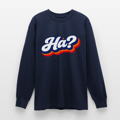 Ha? Design – Oversized Langarmshirt - Navy
