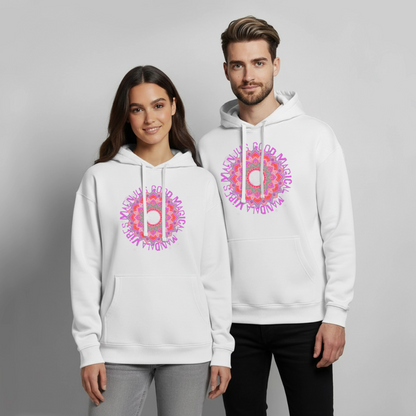 Mandala Pink Design – Oversized Unisex Hoodie - Weiß