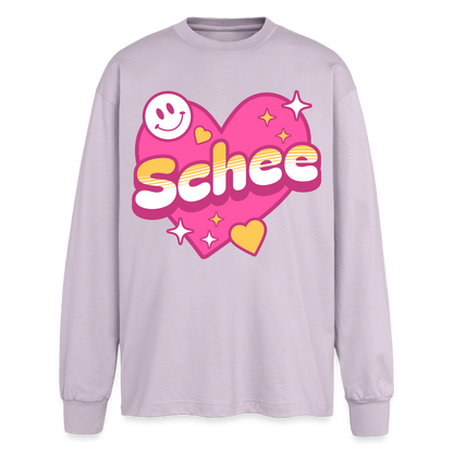 Schnee Design – Oversized Langarmshirt - verblasstes Lila