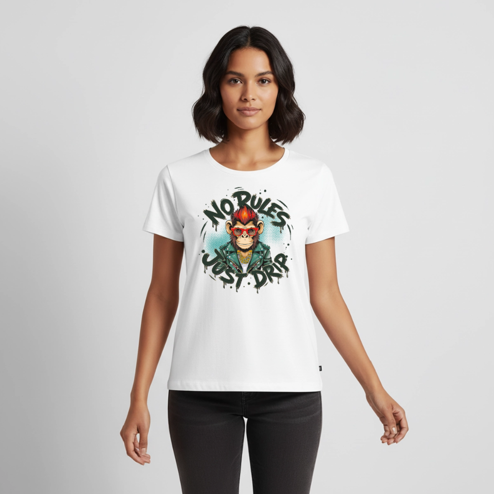 Monkey No Rules Design – Frauen Premium T-Shirt - Weiß