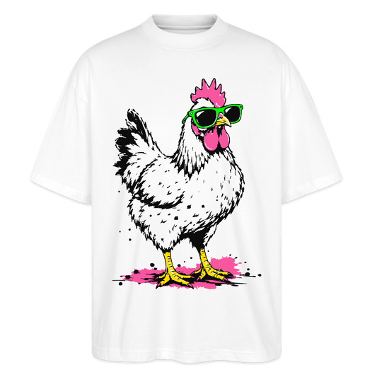 Street Chicken Design – Oversized Unisex Bio T-Shirt - Weiß