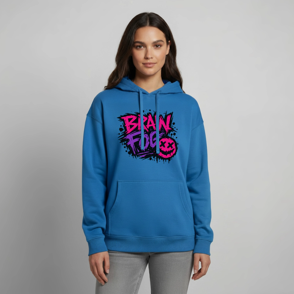 Brain Fog Design – Oversized Unisex Hoodie - Achtsames Blau