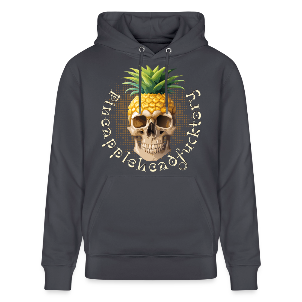 Pineapple Skull Design - Unisex Bio-Hoodie - Indigoblau