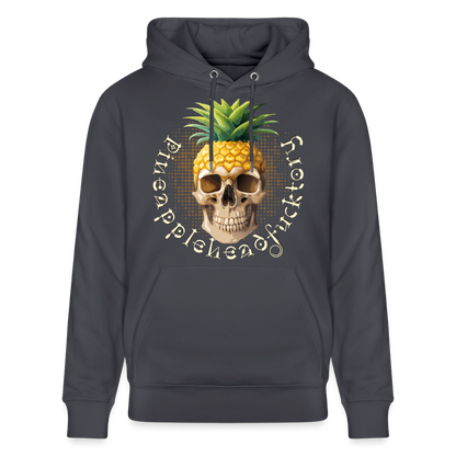 Pineapple Skull Design - Unisex Bio-Hoodie - Indigoblau