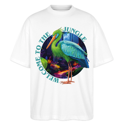 Jungle Design – Oversized Unisex Bio T-Shirt - Weiß