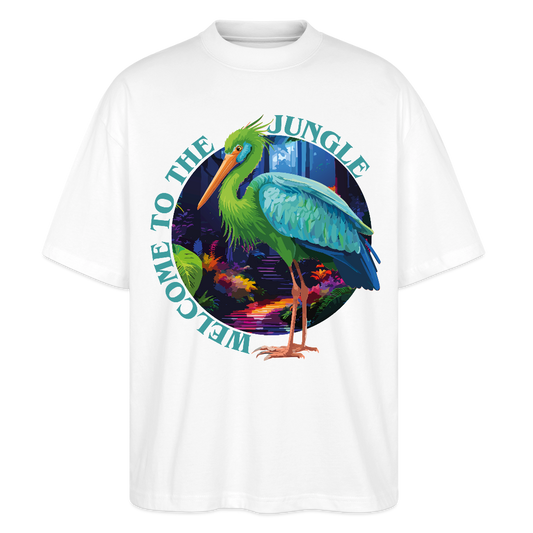 Jungle Design – Oversized Unisex Bio T-Shirt - Weiß