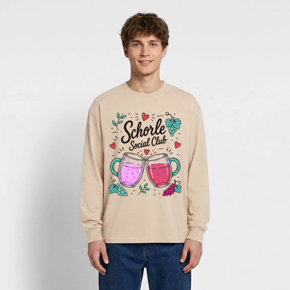 Schorle Social Club – Oversized Langarmshirt - Sand