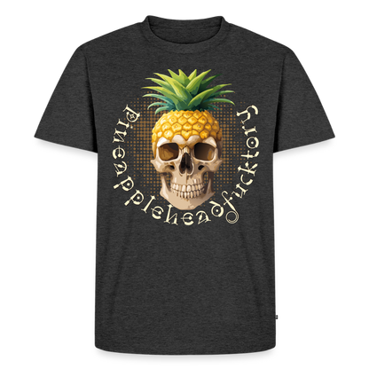 Pineapple Skull Design - Männer Premium T-Shirt - Anthrazit meliert
