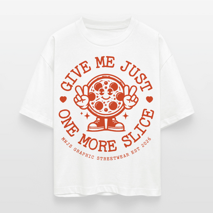 Pizza Design – Frauen Boxy Bio-T-Shirt - Weiß