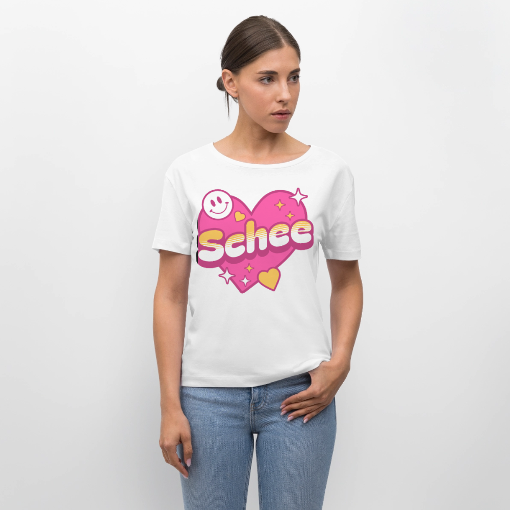 Schnee Design – Rundhals Frauen Bio-T-Shirt - Weiß