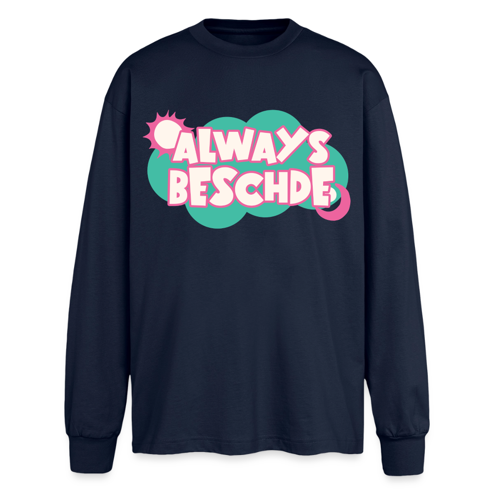 Always Beschied Design – Oversized Langarmshirt - Navy