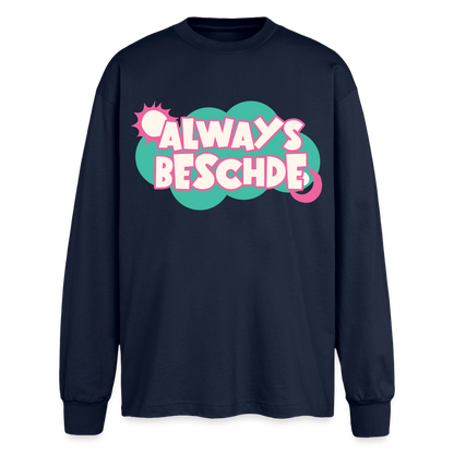 Always Beschied Design – Oversized Langarmshirt - Navy
