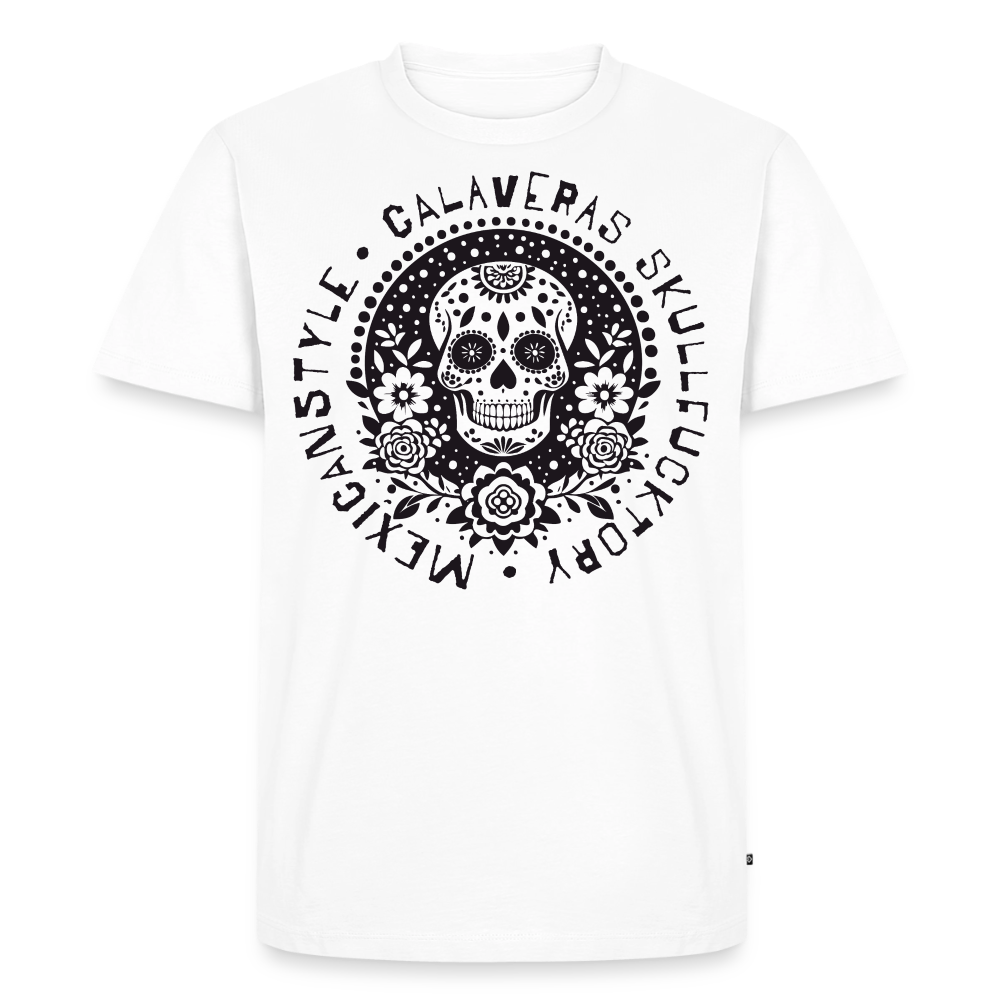 Sugar Skull Black Design - Männer Premium T-Shirt - Weiß