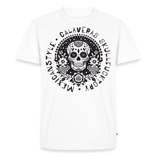 Sugar Skull Black Design - Männer Premium T-Shirt - Weiß
