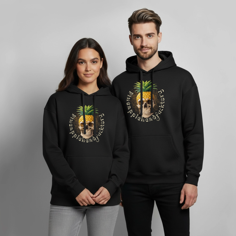 Pineapple Skull Design - Oversized Unisex Hoodie - Schwarz