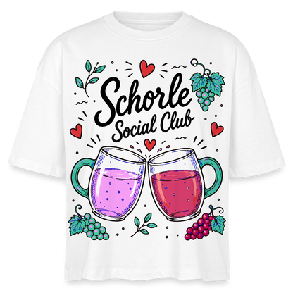 Schorle Social Club – Frauen Boxy Bio-T-Shirt - Weiß