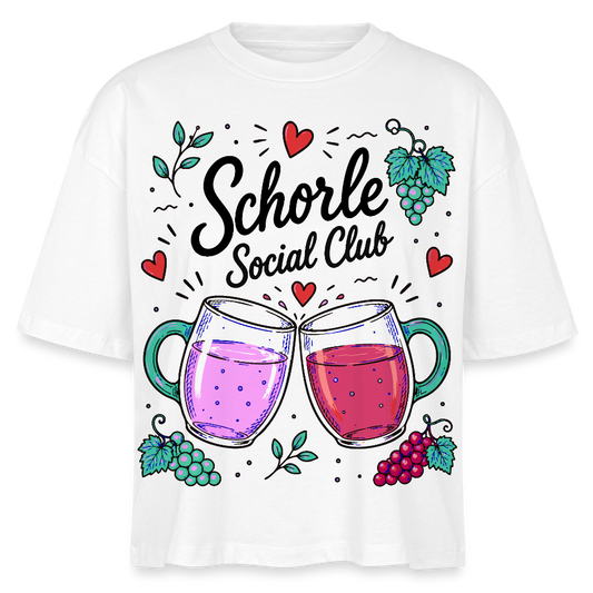 Schorle Social Club – Frauen Boxy Bio-T-Shirt - Weiß