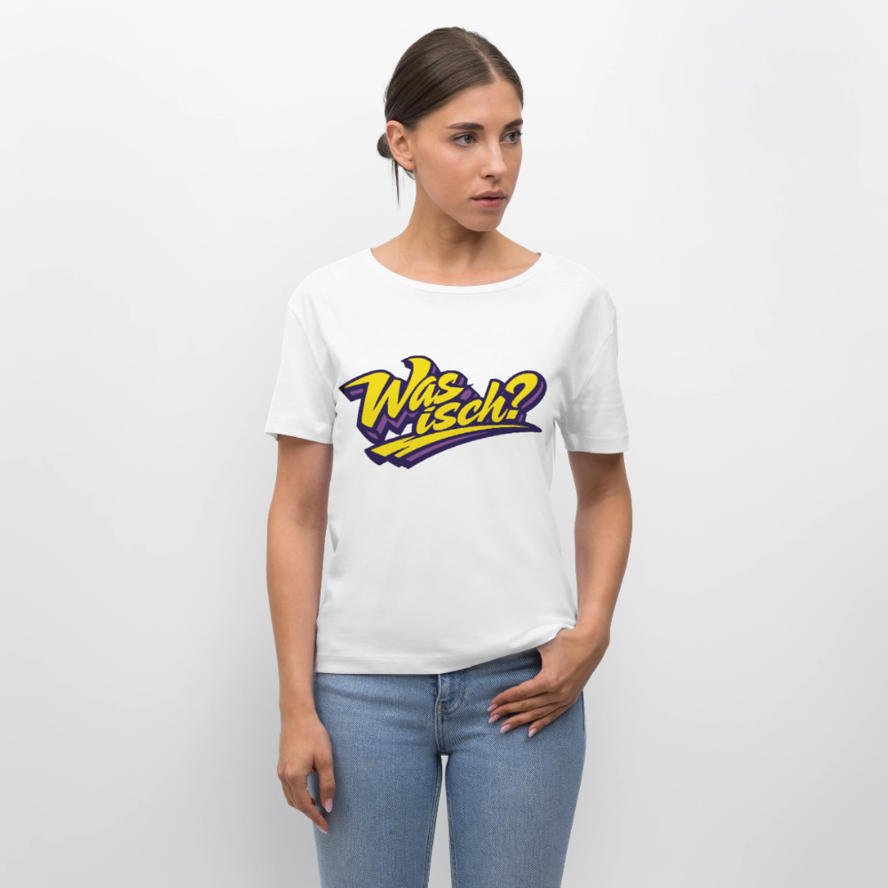 Was isch? Design – Rundhals Frauen Bio-T-Shirt - Weiß