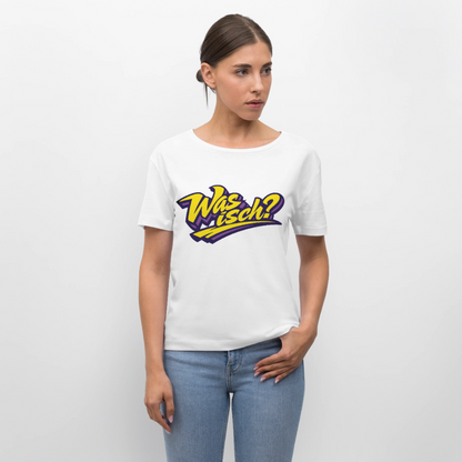 Was isch? Design – Rundhals Frauen Bio-T-Shirt - Weiß