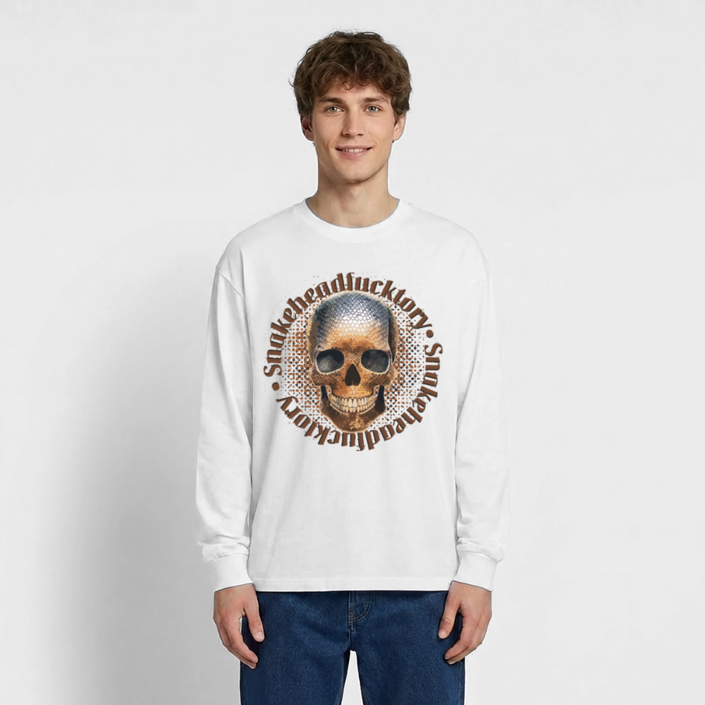 Snake Skull Design – Oversized Langarmshirt - Weiß