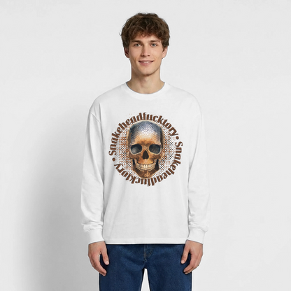 Snake Skull Design – Oversized Langarmshirt - Weiß