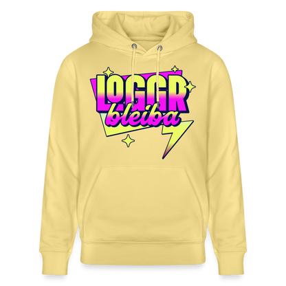 Logo bleibt Design – Unisex Bio-Hoodie - Gelb Viva 
