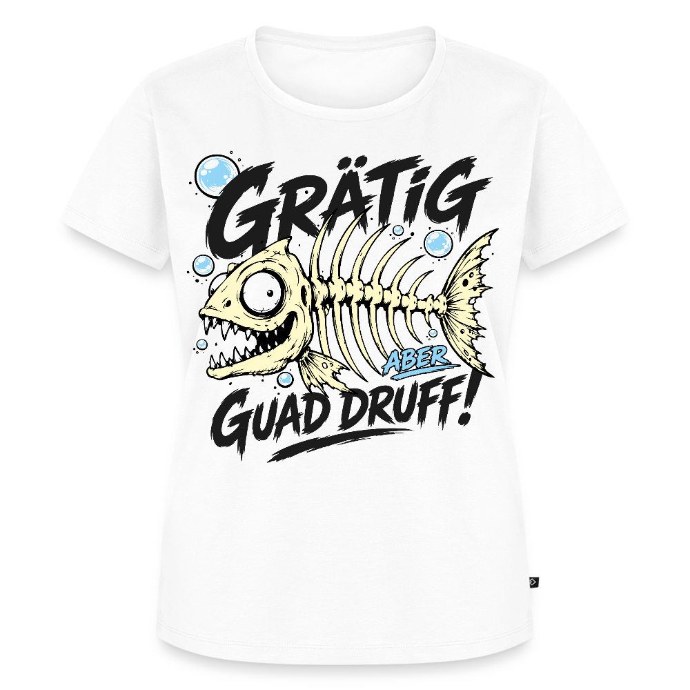 Fischskelett Grätig Design – Frauen Premium T-Shirt - Weiß
