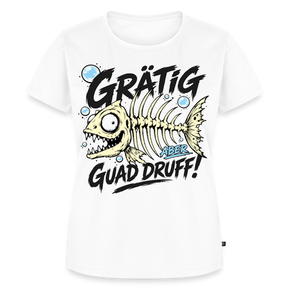 Fischskelett Grätig Design – Frauen Premium T-Shirt - Weiß