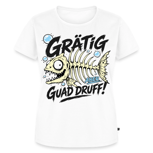 Fischskelett Grätig Design – Frauen Premium T-Shirt - Weiß