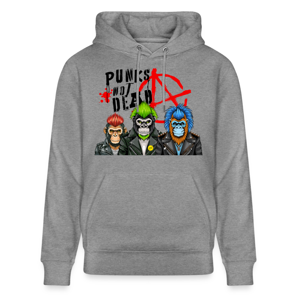 Punks Not Dead Design – Unisex Bio-Hoodie - Hellgrau marmoriert